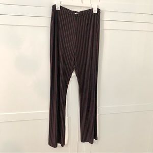 KC Stevens Black/Red Stripes Legging Pants Size XL